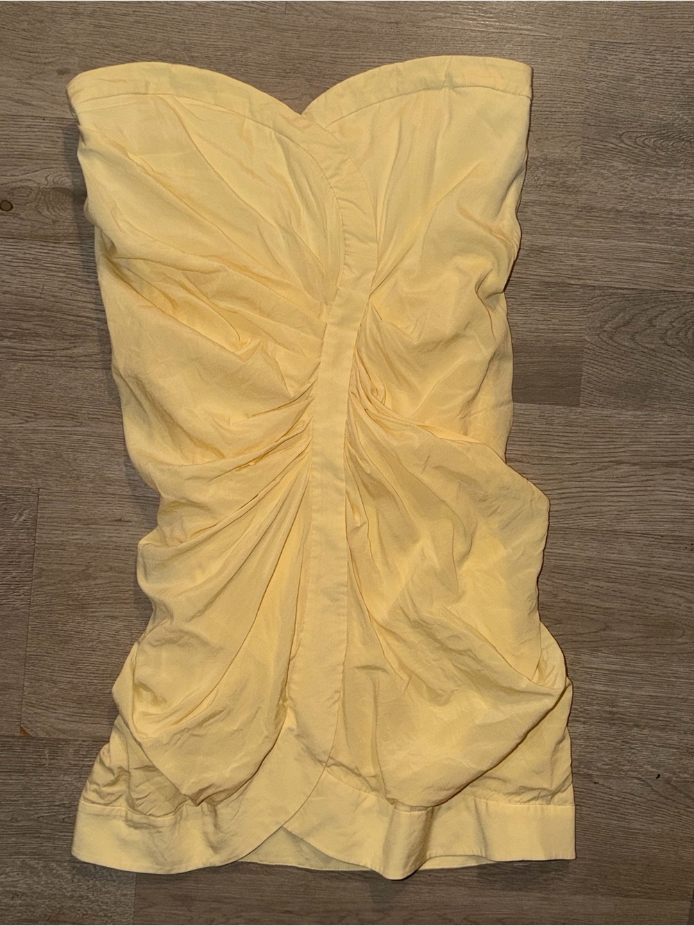 Alice + Olivia Satin Yellow Dress